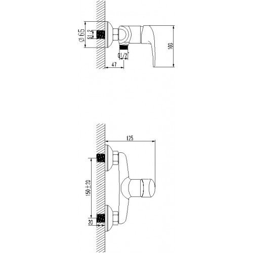 Смеситель для душа Lemark Pramen LM3303C