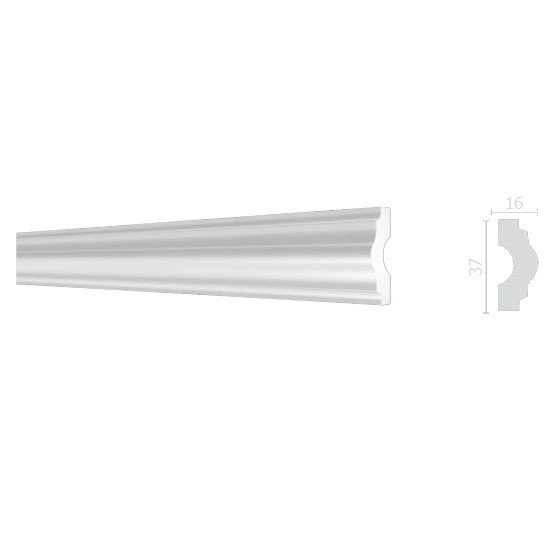 Молдинг из дюрополимера Decor-Dizayn DD23 2000х37х16 мм