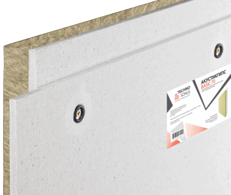 Панель звукоизоляционная AcousticGyps Basic 70 1200x600x70 мм
