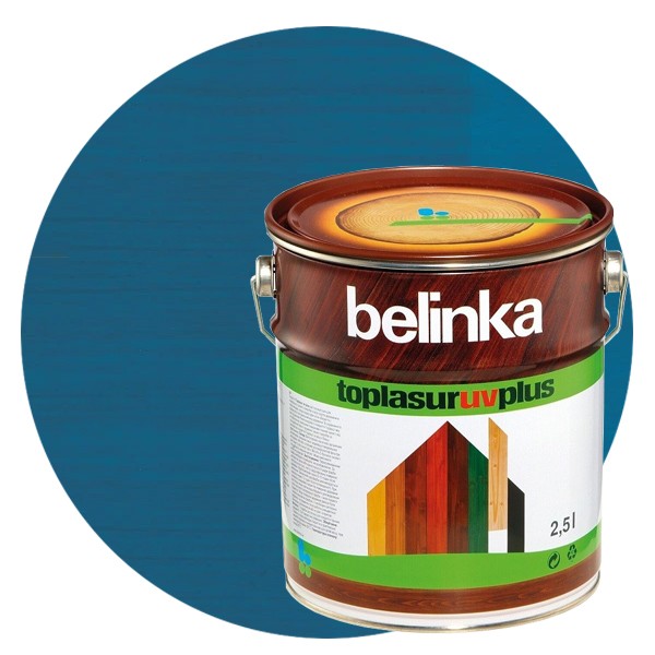 Пропитка для древесины Belinka Toplasur №72 Санториново-синяя 2,5 л