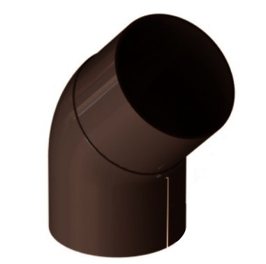 Колено трубы Linkor D100 мм угол 45 градусов универсальное RAL 8017 коричневое
