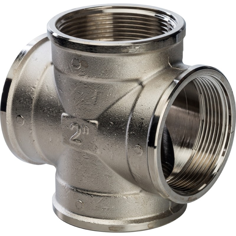 Крестовина Stout SFT-0031-000002 2 дюйма никелированная с внутренней резьбой
