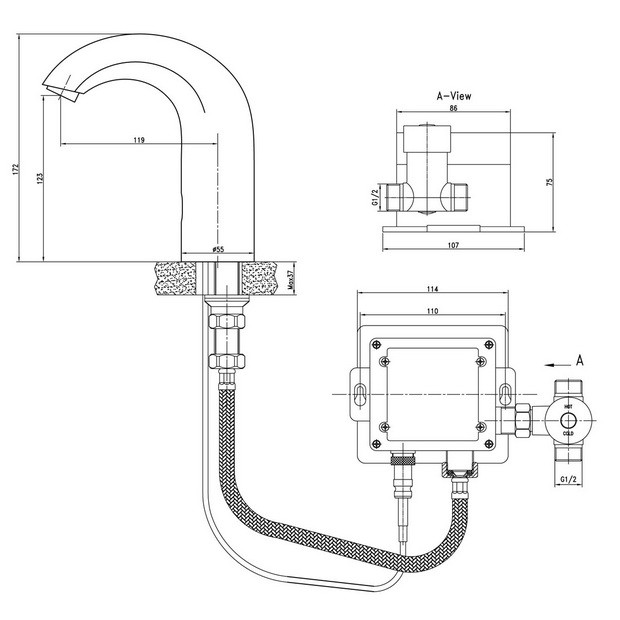 Смеситель для раковины Lemark Project LM4652CE