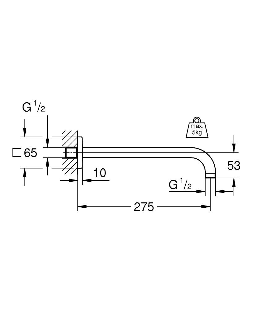 Кронштейн душевой Grohe Rainshower 27488000