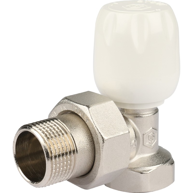Клапан ручной терморегулирующий Stout SVRs 1152 000020 3/4 дюйма угловой с неподъемным шпинделем