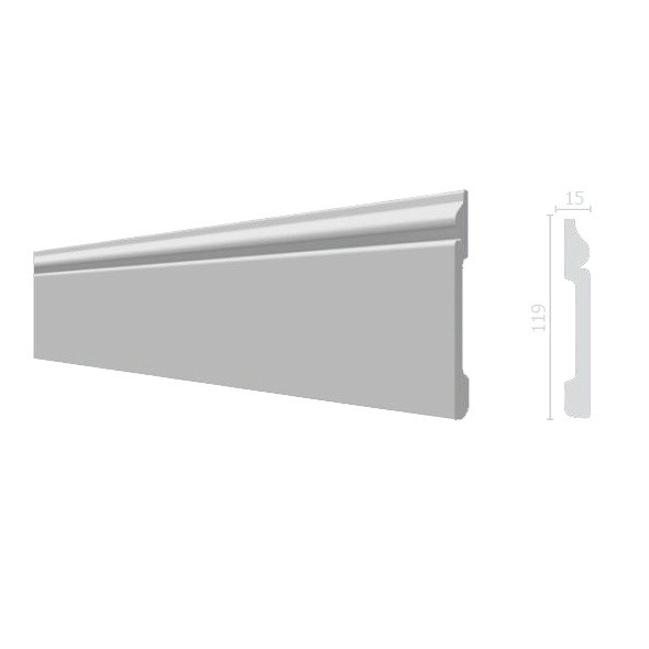 Плинтус из дюрополимера Decor-Dizayn DD004 2000х119х15 мм