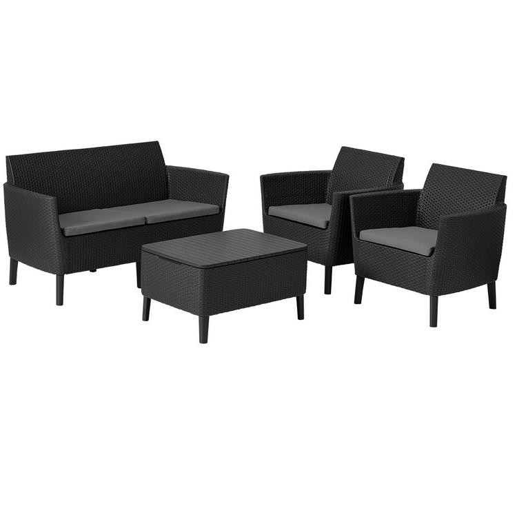 Комплект мебели Allibert Salemo set графит-прохладный серый