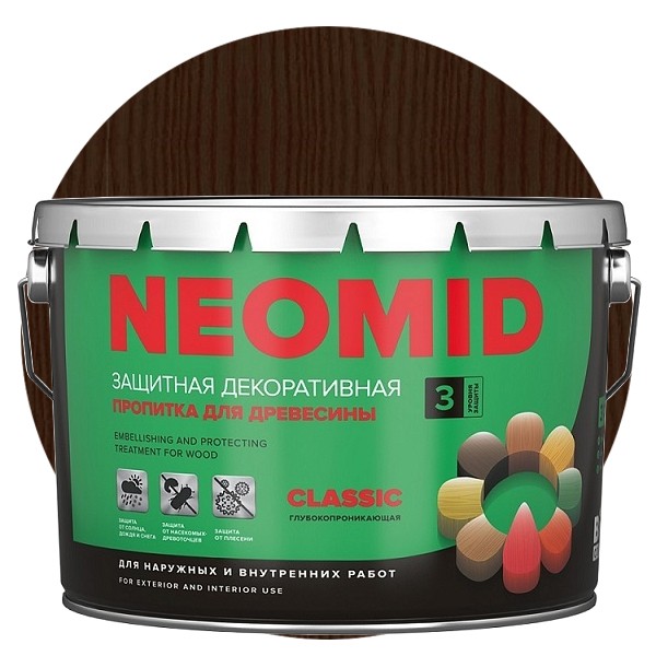 Пропитка для древесины Neomid Bio Color Classic Палисандр 9 л