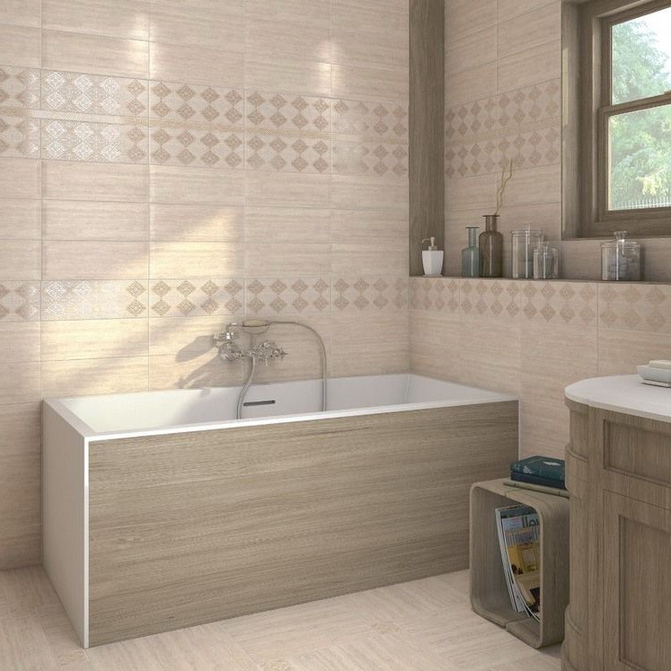 Плитка керамическая Kerama Marazzi 15026 Бирмингем грань бежевая 400х150 мм