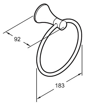 Полотенцедержатель кольцо Jacob Delafon Coralais E13435-CP D18,3 см