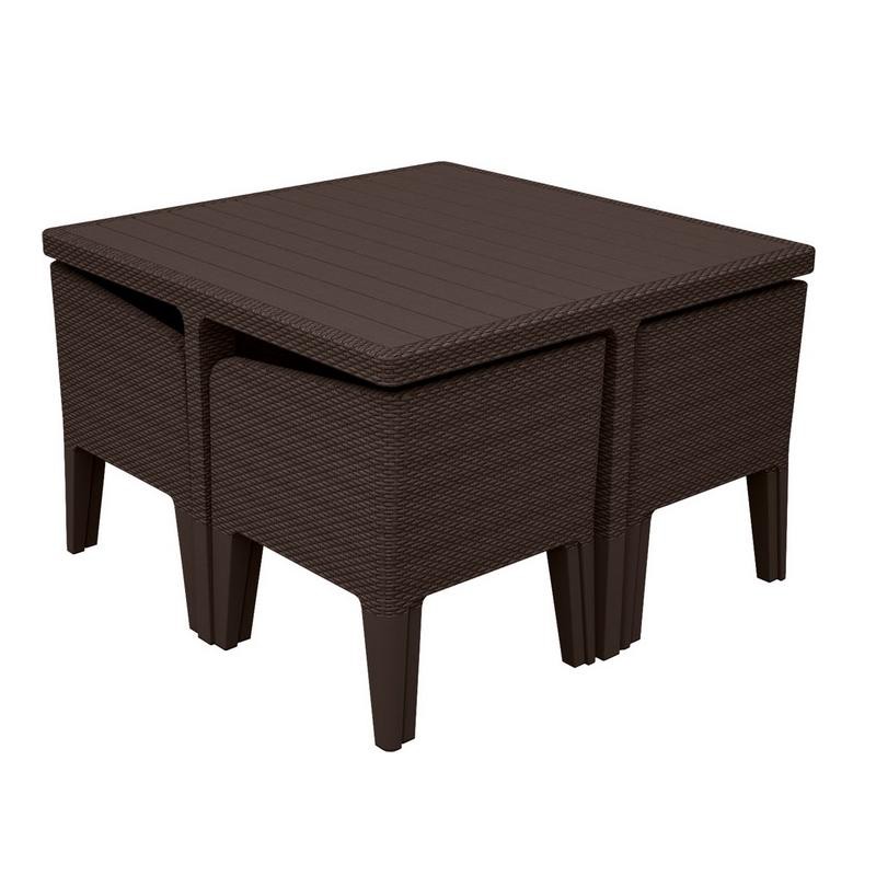 Комплект мебели Keter Columbia set 5 pcs коричневый-теплый светло-коричневый