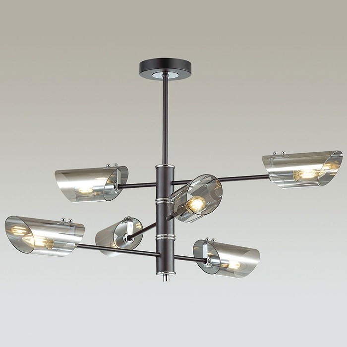 Люстра потолочная Lumion Nolan 4402/6C хром/черная E14 6х40W 220V
