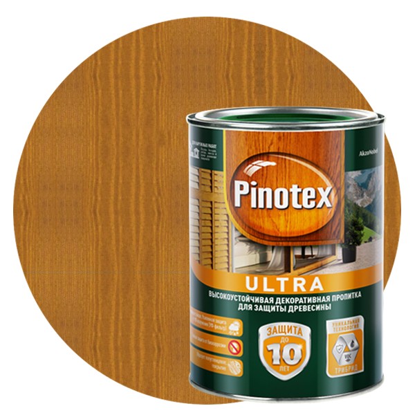 Пропитка для древесины Pinotex Ultra Орегон 1 л