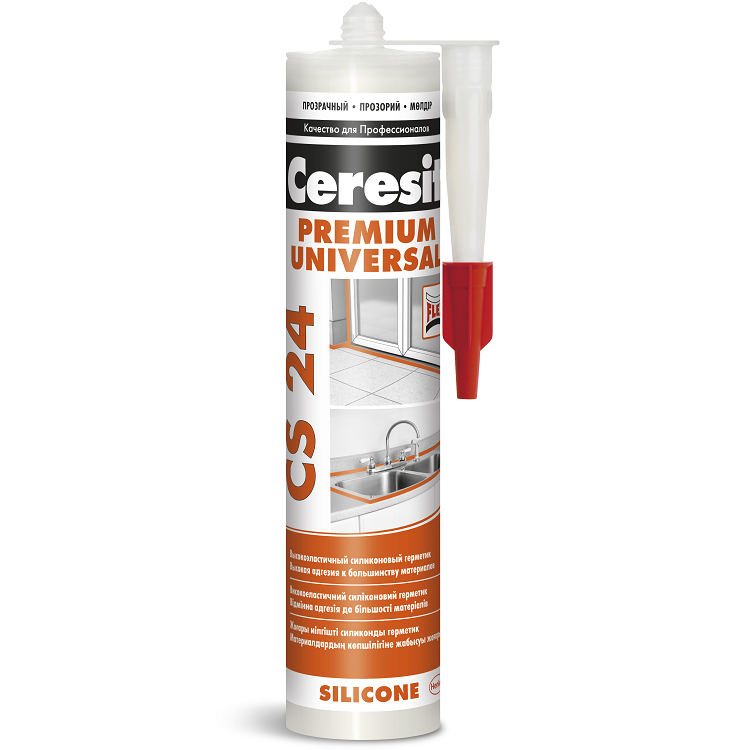 Герметик силиконовый Ceresit CS 24 универсальный белый 280 мл