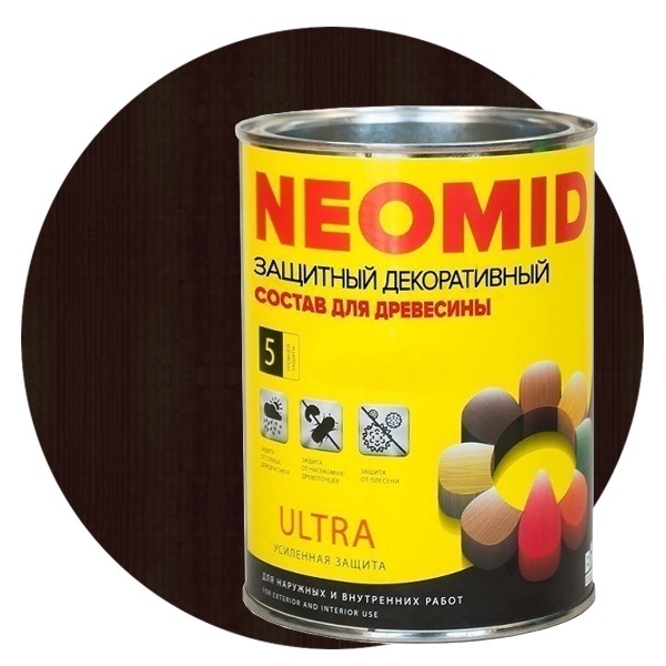 Пропитка для древесины Neomid Bio Color Ultra Орех 0,9 л