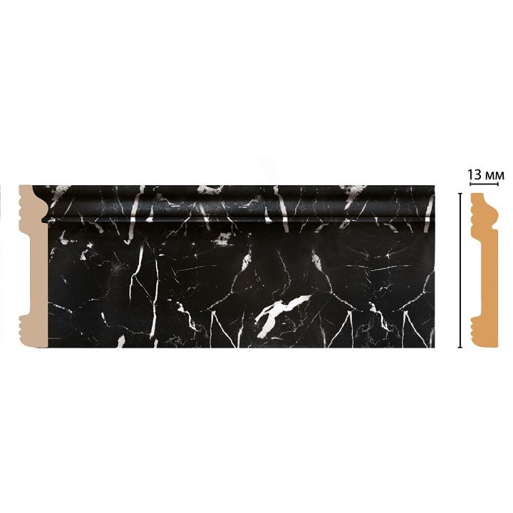 Плинтус из дюрополимера Decomaster D005-78 2400х80х13 мм