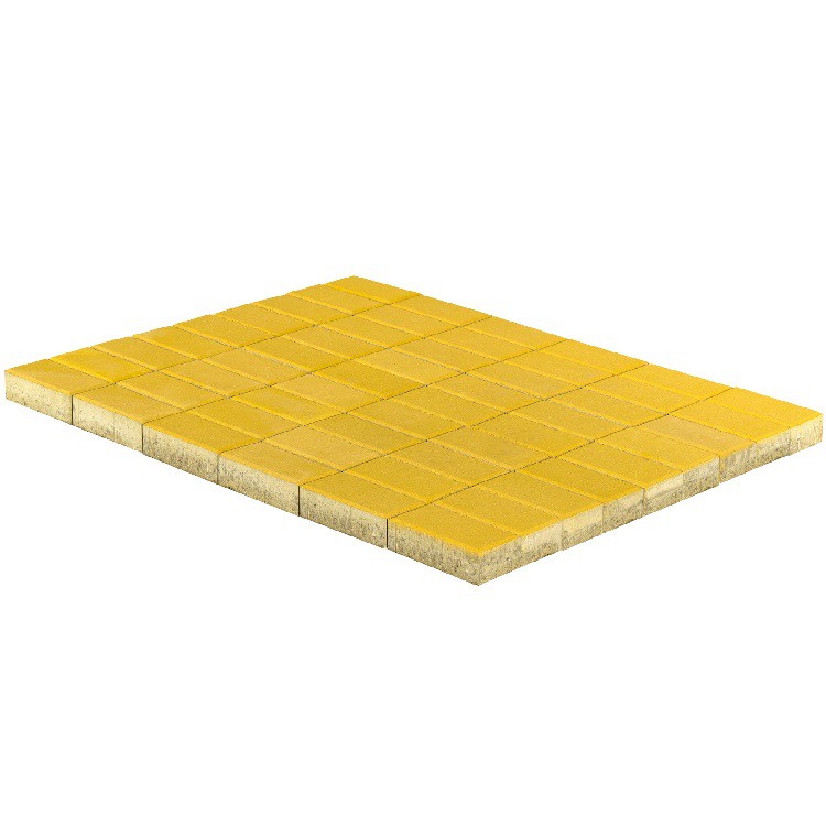 Тротуарная плитка Braer Прямоугольник желтая 200х100х40 мм