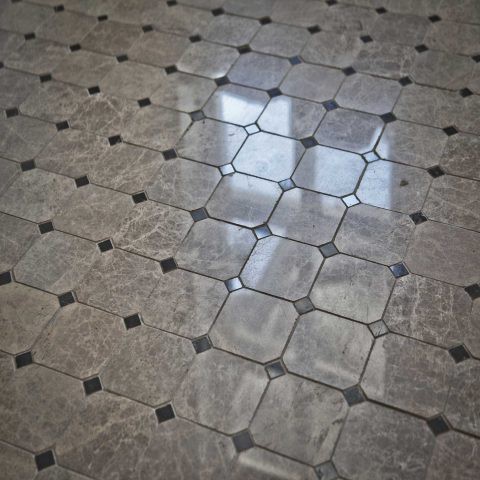Мозаика из мрамора Natural Octagon M036+M076-BP