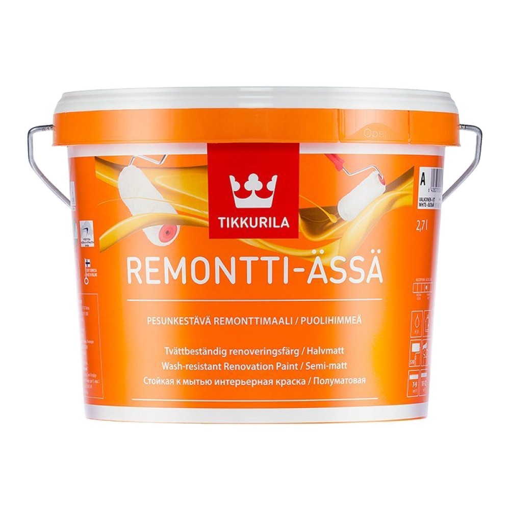 Краска для интерьеров Tikkurila Remontti Assa A 2,7 л