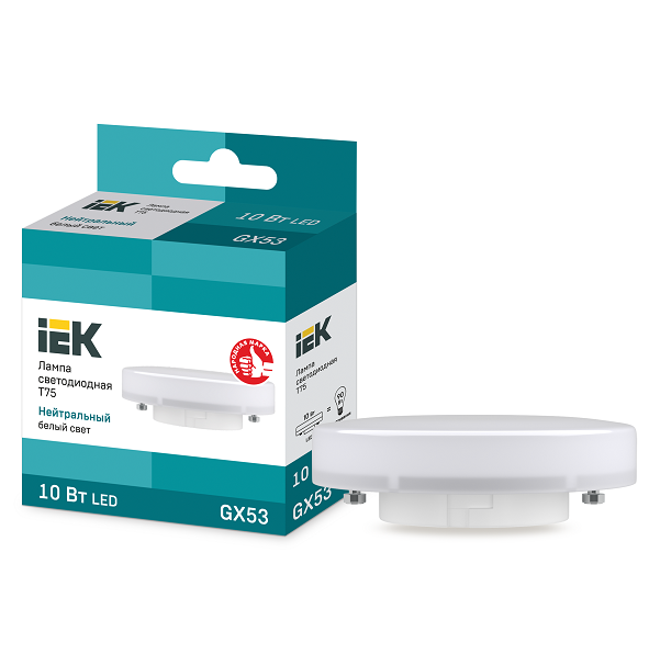 Лампа светодиодная IEK Eco T75 10W GX53 4000К 
