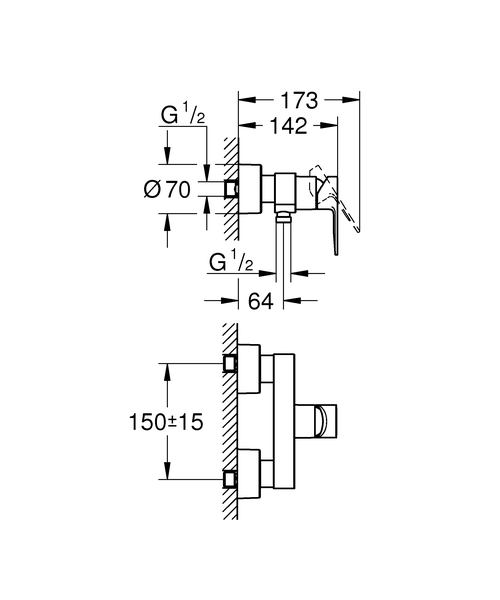 Смеситель для душа Grohe Lineare New 33865001
