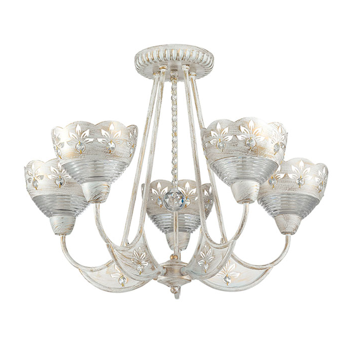 Люстра потолочная Odeon Light Novia 3209/5 белая E27 5х60W 220V