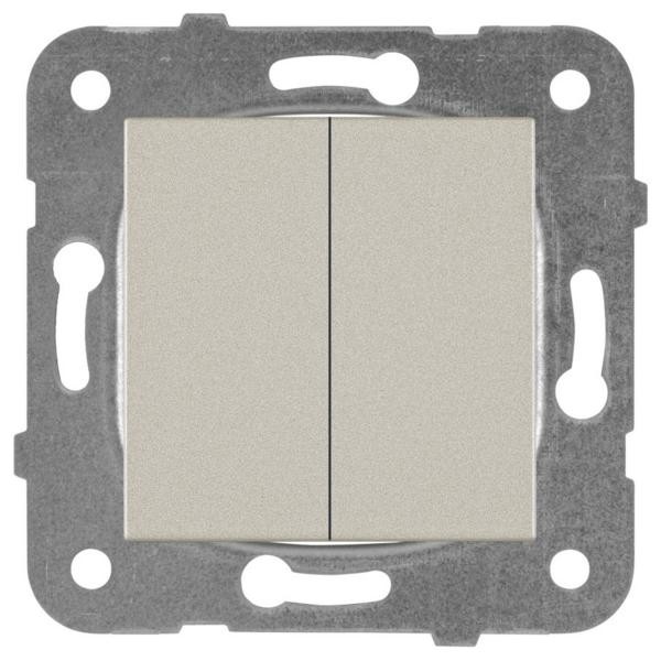 Механизм выключателя Panasonic Karre Plus WKTT00092BR-RES двухклавишный бронза