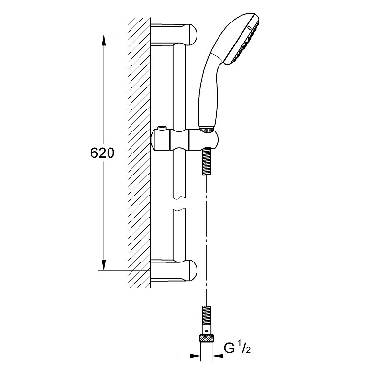 Душевой гарнитур Grohe New Tempesta 27644000