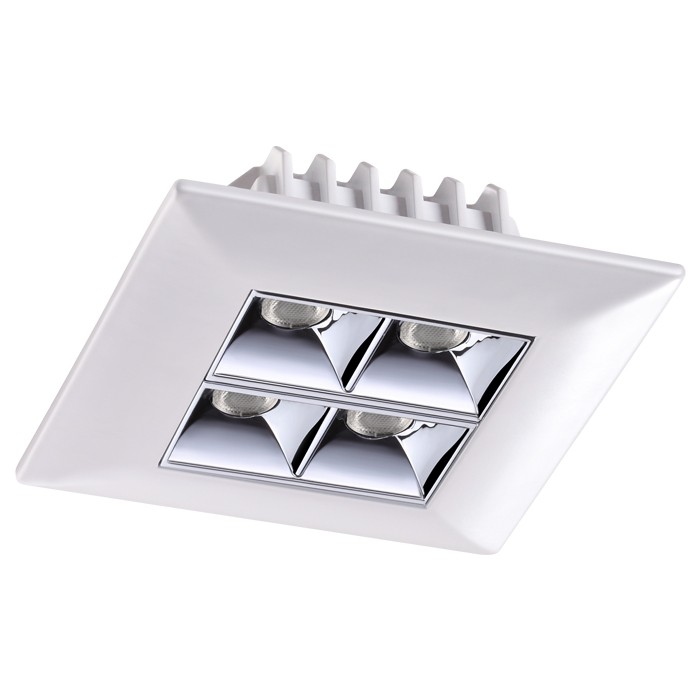 Светильник встраиваемый светодиодный Novotech Antey 357833 белый/хром 3000К 10W 110-265V