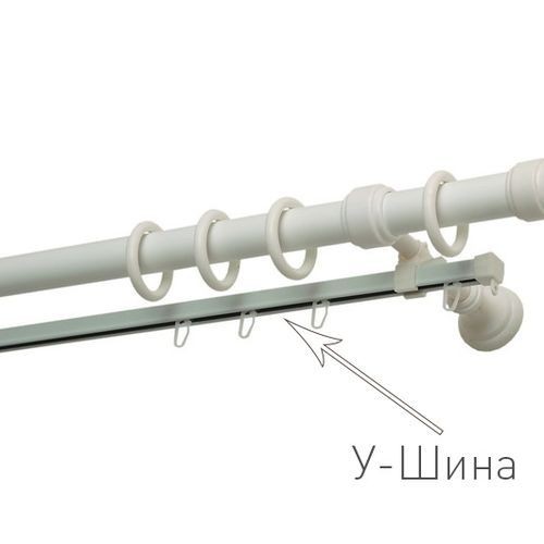 Карниз Legrand Кантри с U-шиной белый 200 см