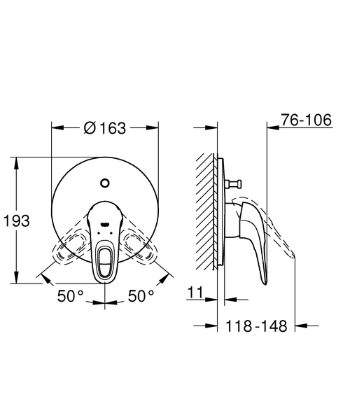 Внешняя часть смесителя для ванны Grohe Eurostyle New 19506LS3