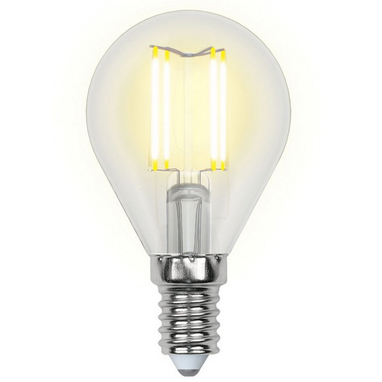 Лампа светодиодная Uniel Air LED-G45-5W/NW/E14/CL/DIM GLA01TR диммируемая прозрачная 4000K