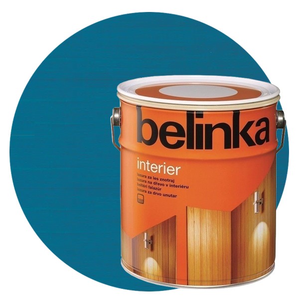 Пропитка для древесины Belinka Interier № 72 Санториново-синий 2,5 л