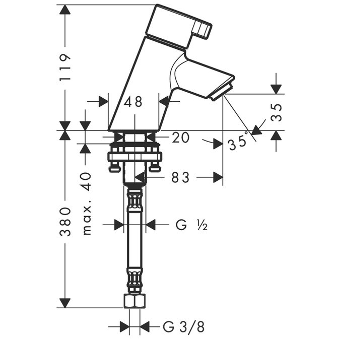Кран для холодной воды Hansgrohe Talis 13132000