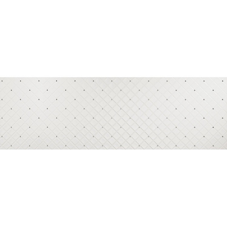 Стеновая панель Sibu Leather Line Cristal Rombo 85 Bianco Silver 2612х1000 мм самоклеящаяся