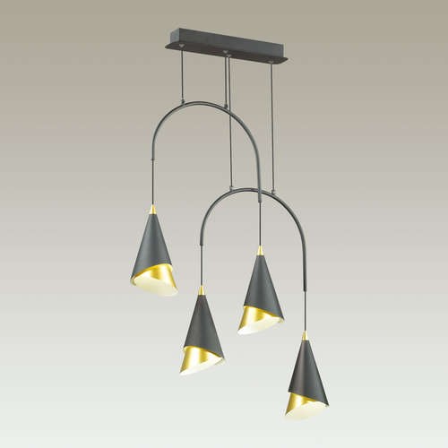 Подвес светодиодный Odeon Light Etna 4116/28L черный с золотом 28W 220V