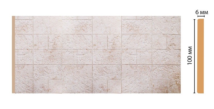Панель декоративная Decomaster Перламутр-Stone Line R10-24 2400х100 мм