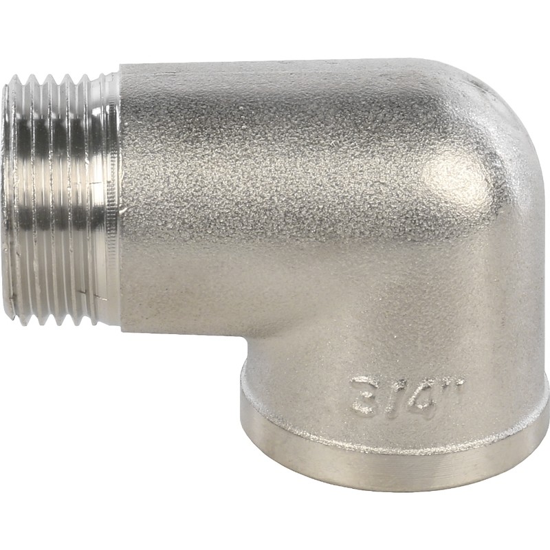Угольник Stout SFT-0012-000034 3/4 дюйма никелированный с внутренней и наружной резьбой