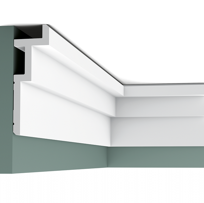 Карниз потолочный полиуретановый Orac Decor Luxxus C396 Steps 2000х61х185 мм