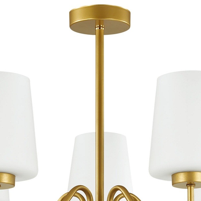 Люстра подвесная Lumion Olivia 3791/5C золотая/белая E27 5х60W 220V