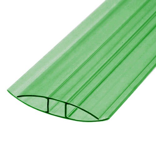 Профиль для поликарбоната Юг-Ойл-Пласт соединительный неразъемный 6-8 мм зеленый