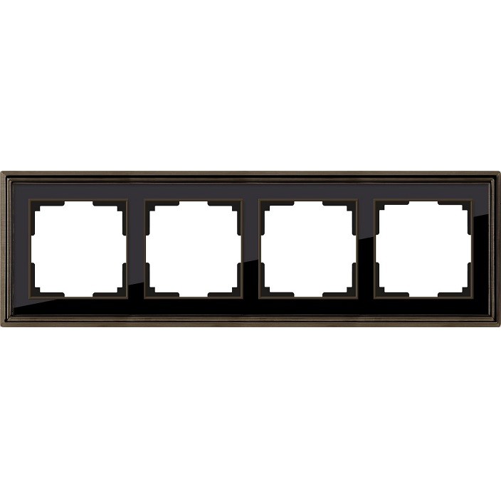 Рамка четырехместная Werkel Palacio WL17-Frame-04 бронза/черный