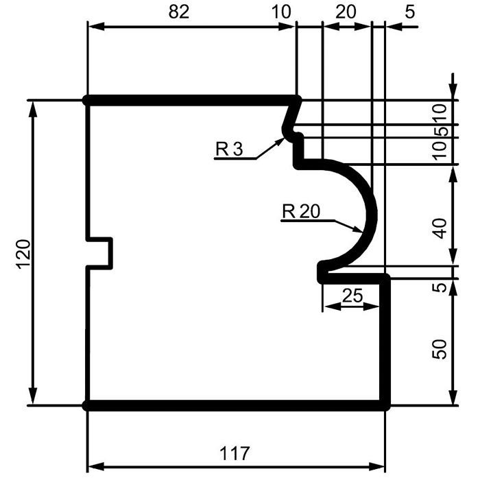 Карниз фасадный из полистирола Leptonika KC 137 2 м