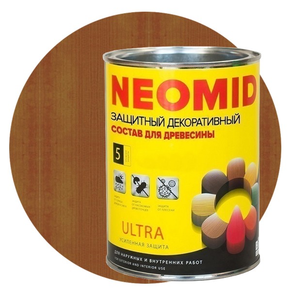 Пропитка для древесины Neomid Bio Color Ultra Орегон 0,9 л