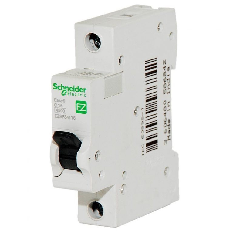 Автоматический выключатель Schneider Electric EASY 9 1П C 16А 4,5кА