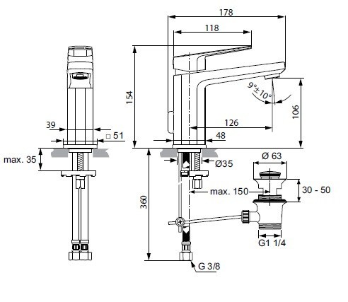 Смеситель для раковины Ideal Standard Tonic II A6330AA
