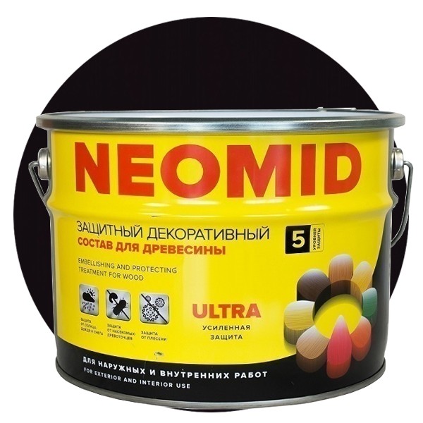 Пропитка для древесины Neomid Bio Color Ultra Палисандр 9 л