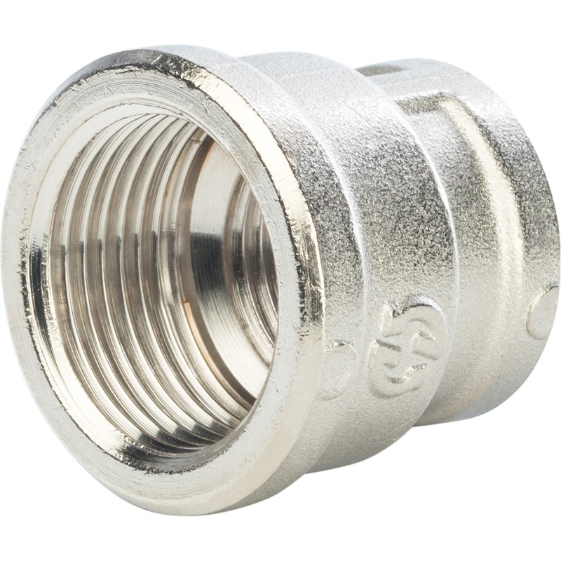 Муфта переходная Stout SFT-0006-003412 3/4х1/2 дюйма никелированная с внутренней резьбой