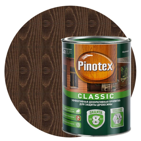 Пропитка для древесины Pinotex Classic Палисандр 1 л