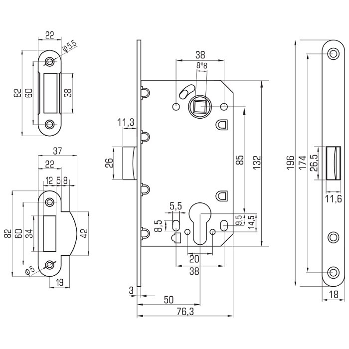 Корпус замка Palladium 600 CP